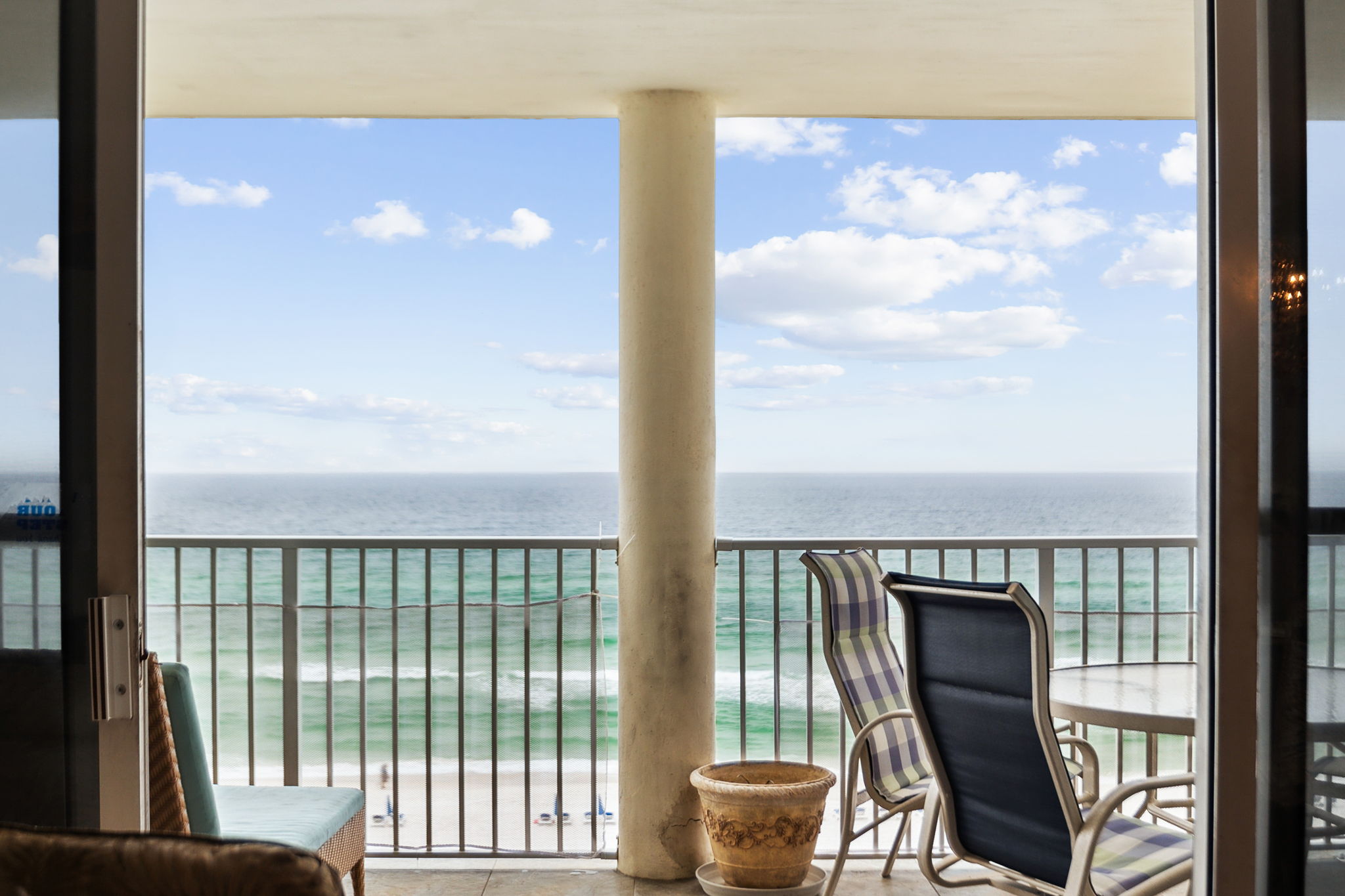 Stunning balcony views from the 6th floor