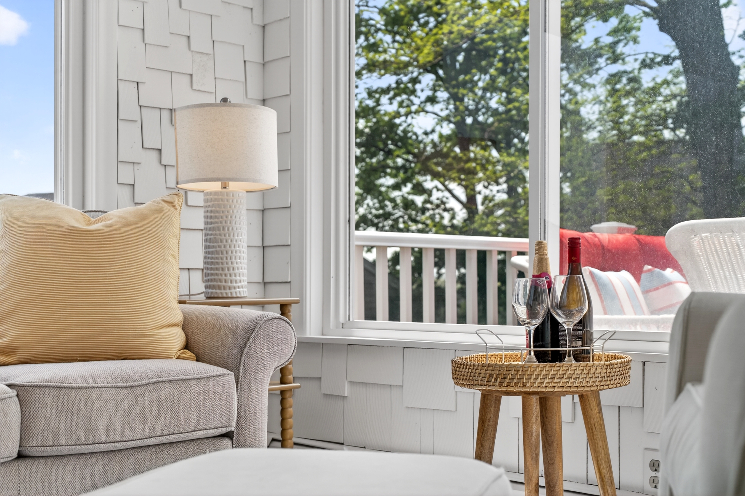 Relaxed and welcoming ambiance that pairs perfectly with snacks, refreshments, and a glass of wine at the end of the day.