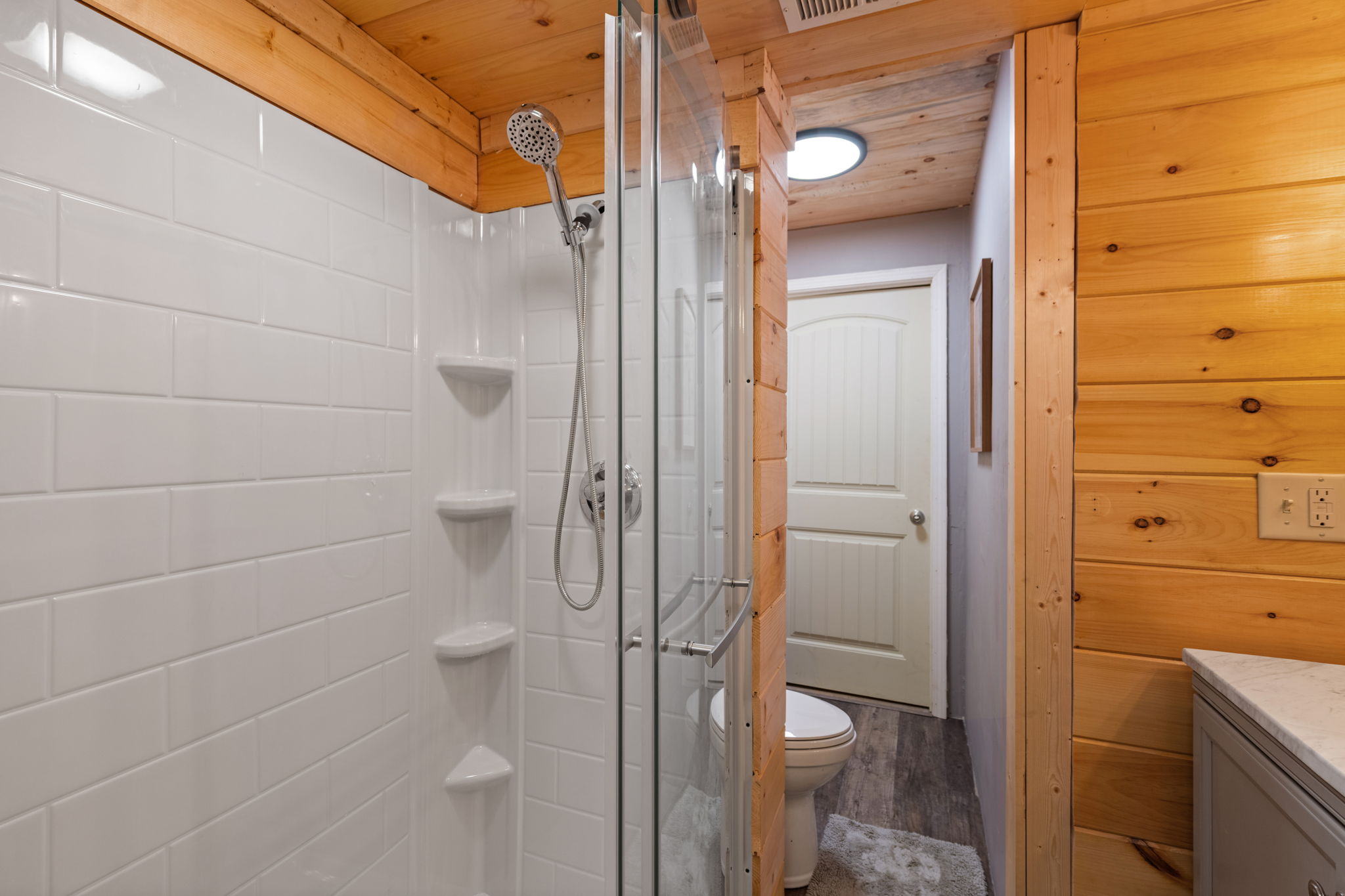 “An additional full bathroom is conveniently connected to the music lounge area.
