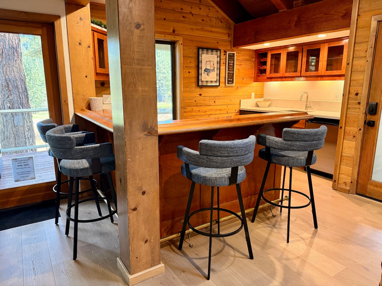 Wet Bar with mini fridge, sink and ice maker