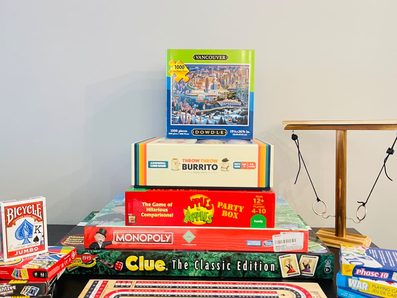 Games. Games. Games. We have a plethora of board games and cards games for you to choose from. 