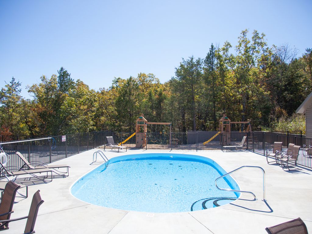 2nd community pool with playground in the back.