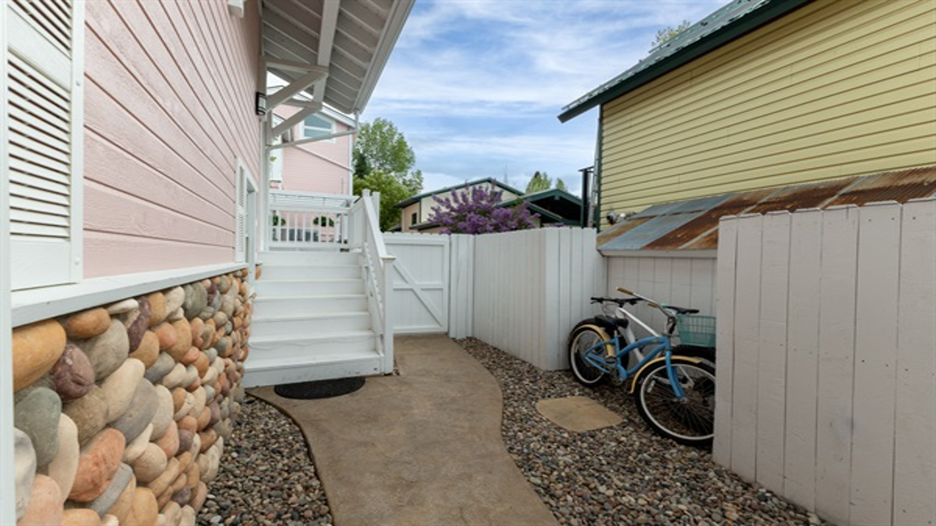 Private Side Yard with Bike Storage