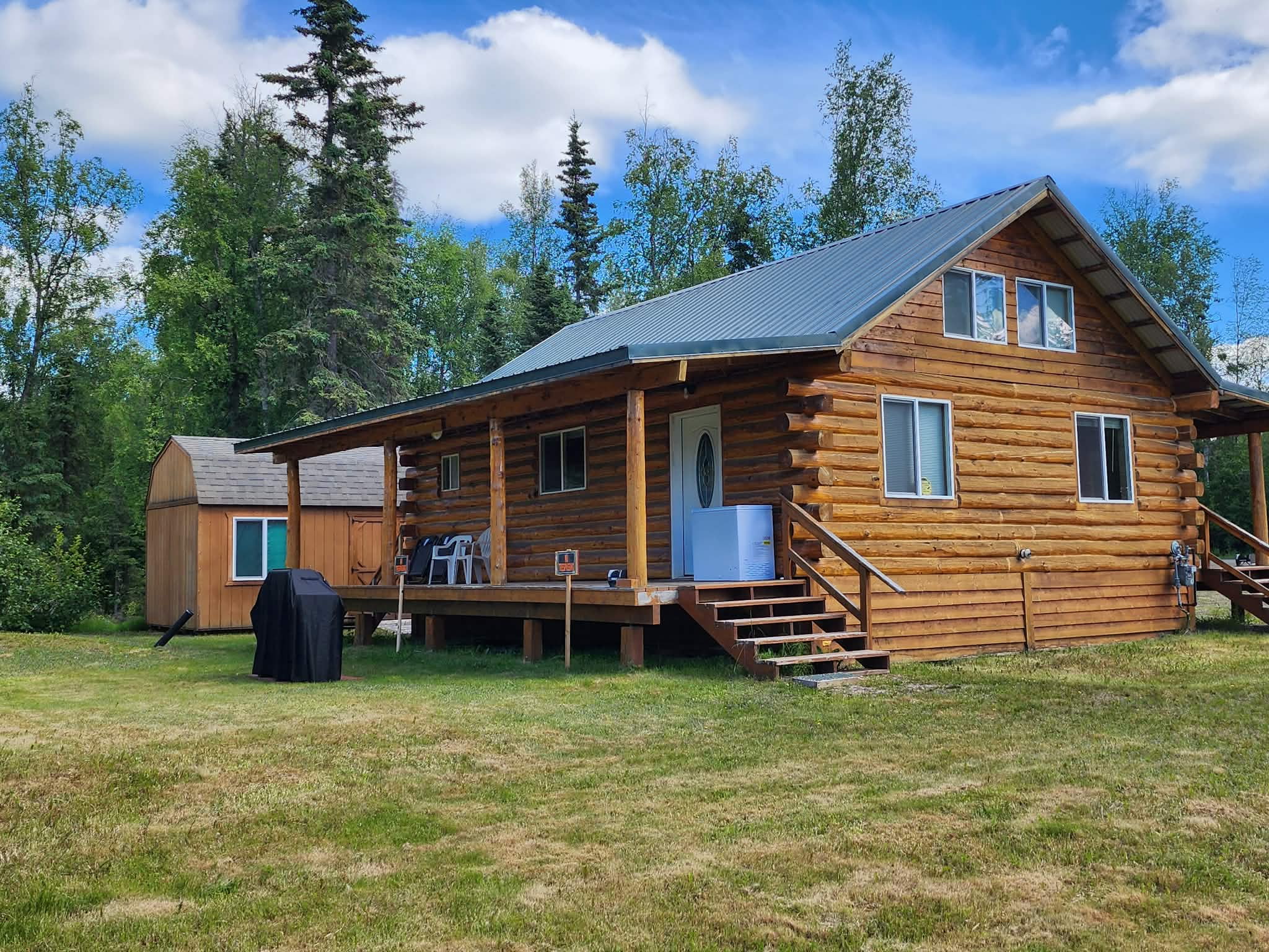Back of Cabin and Back Yard