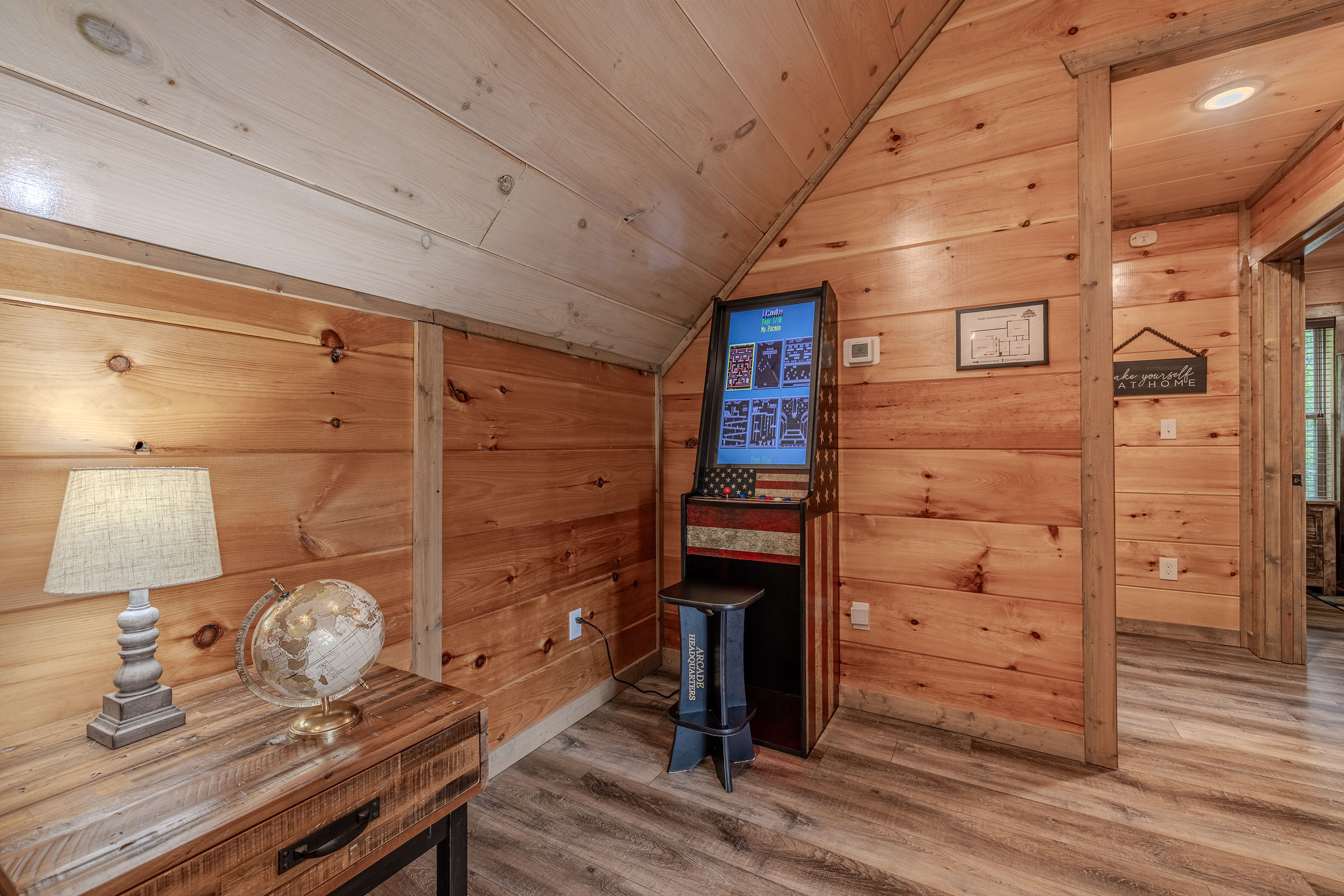 Challenge the group to a round of air hockey between pool time, movie night, and Smoky Mountain adventures.