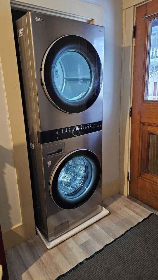 Shared washer and dryer on site