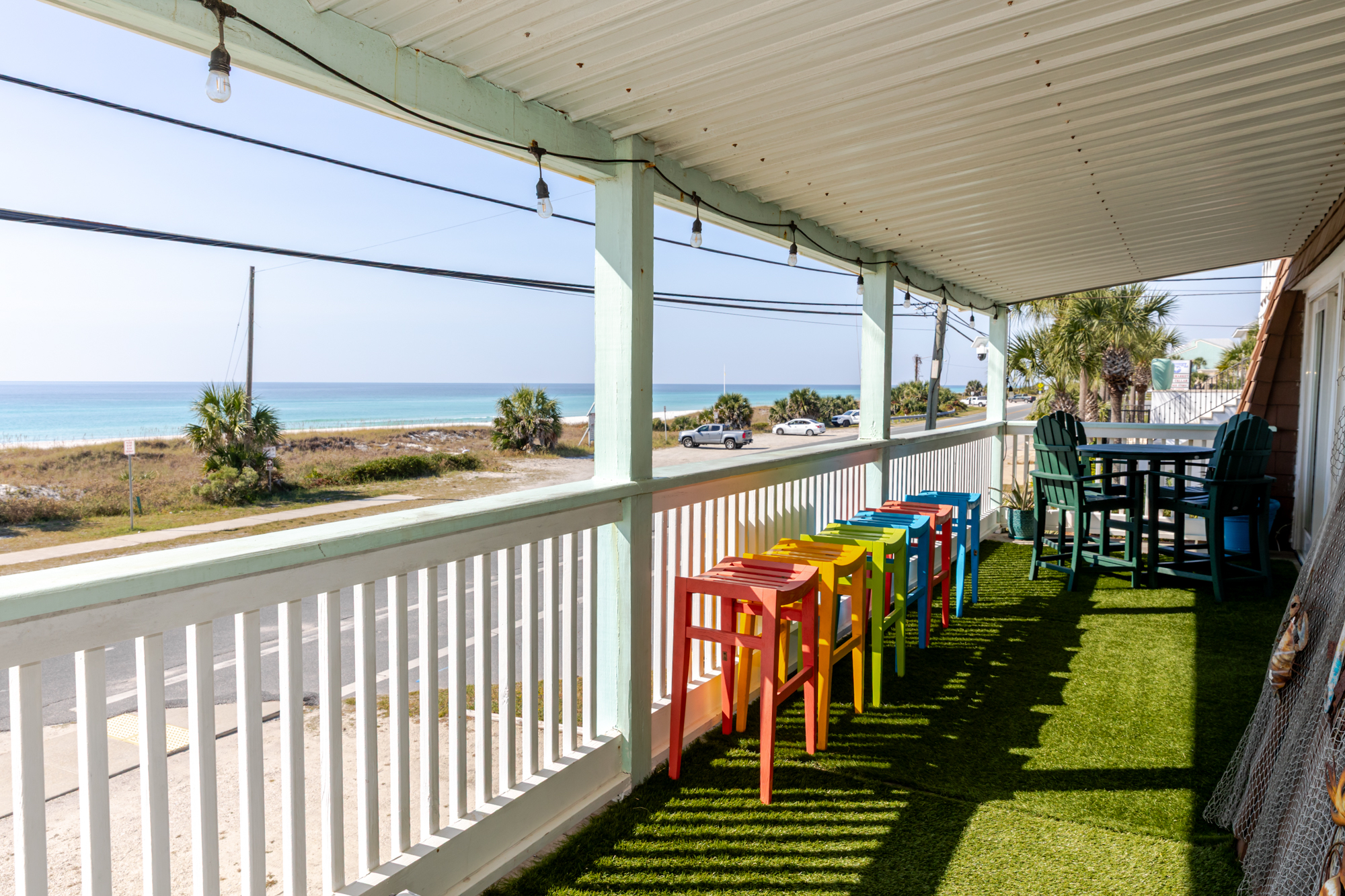 Deck with beach view