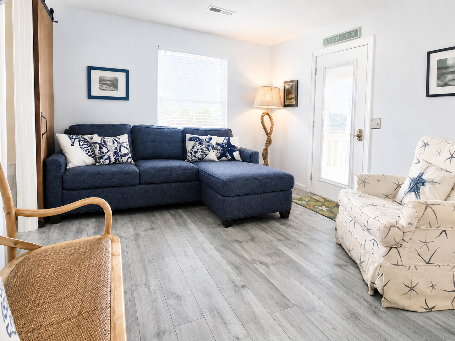 View of living area from kitchen
