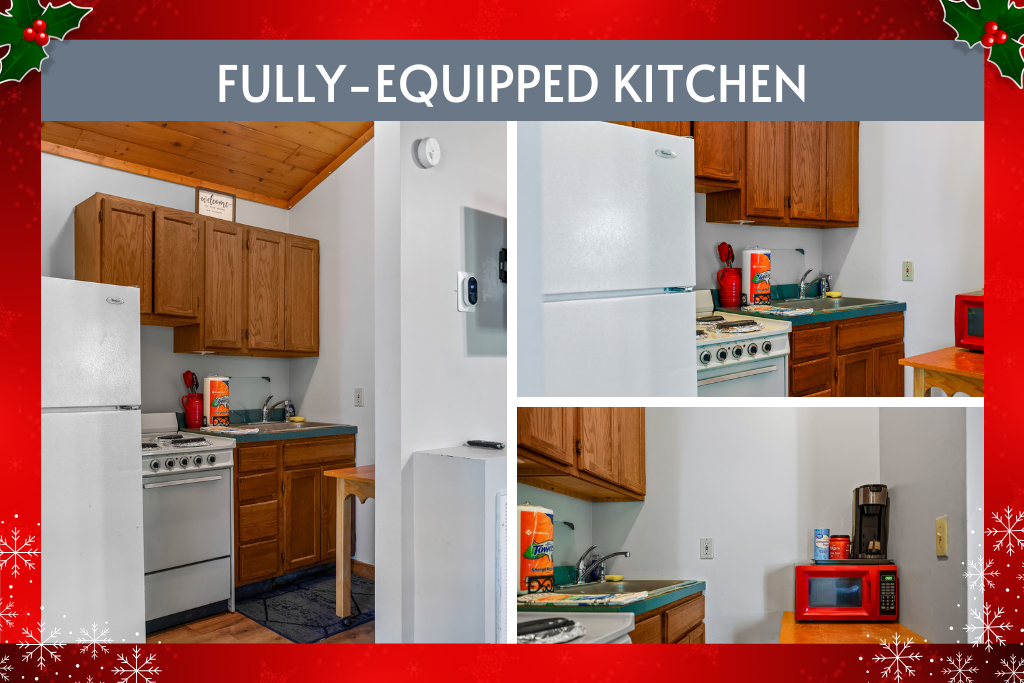 Cook like home in this fully-equipped kitchen—everything you need is here.