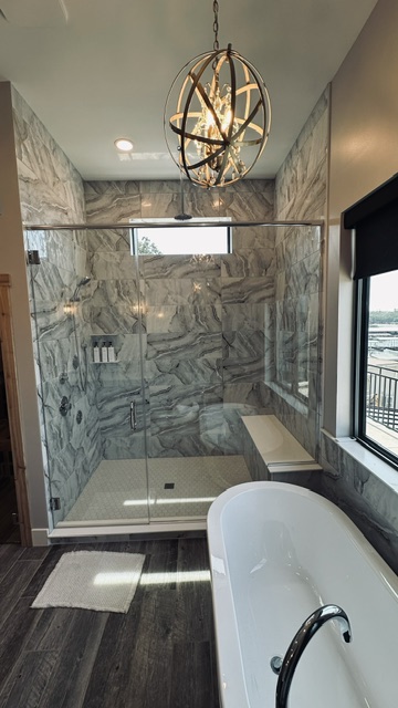 Closeup of shower