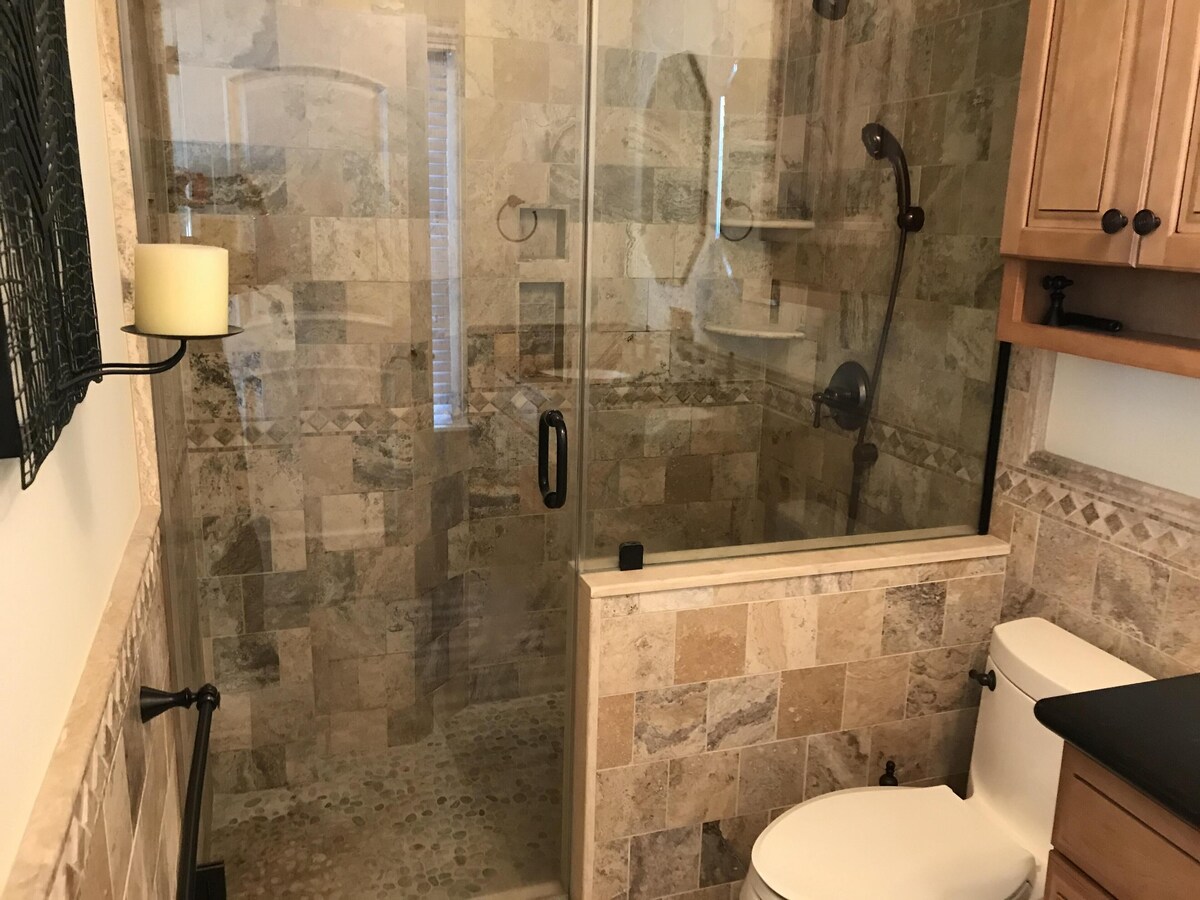 Bathroom attached to master