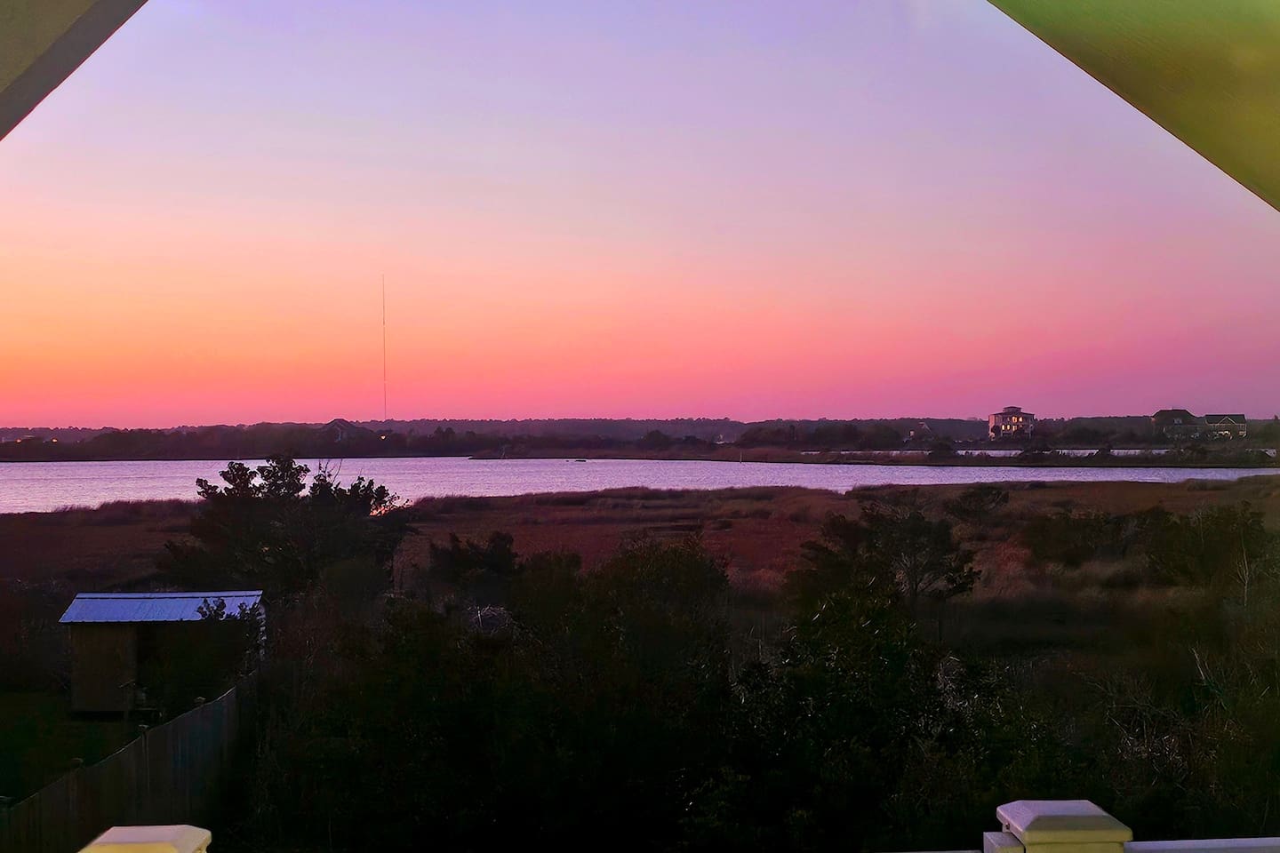 Sunsets on the sound from the back baclonies and master bedroom.