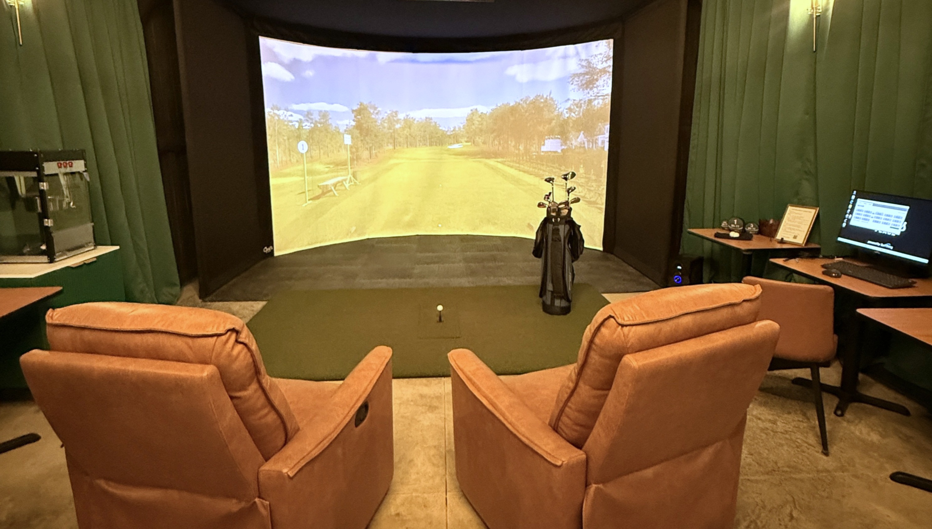 Pull up a chair and take your best shot — the fairway begins right here at The Rickhouse Retreat.