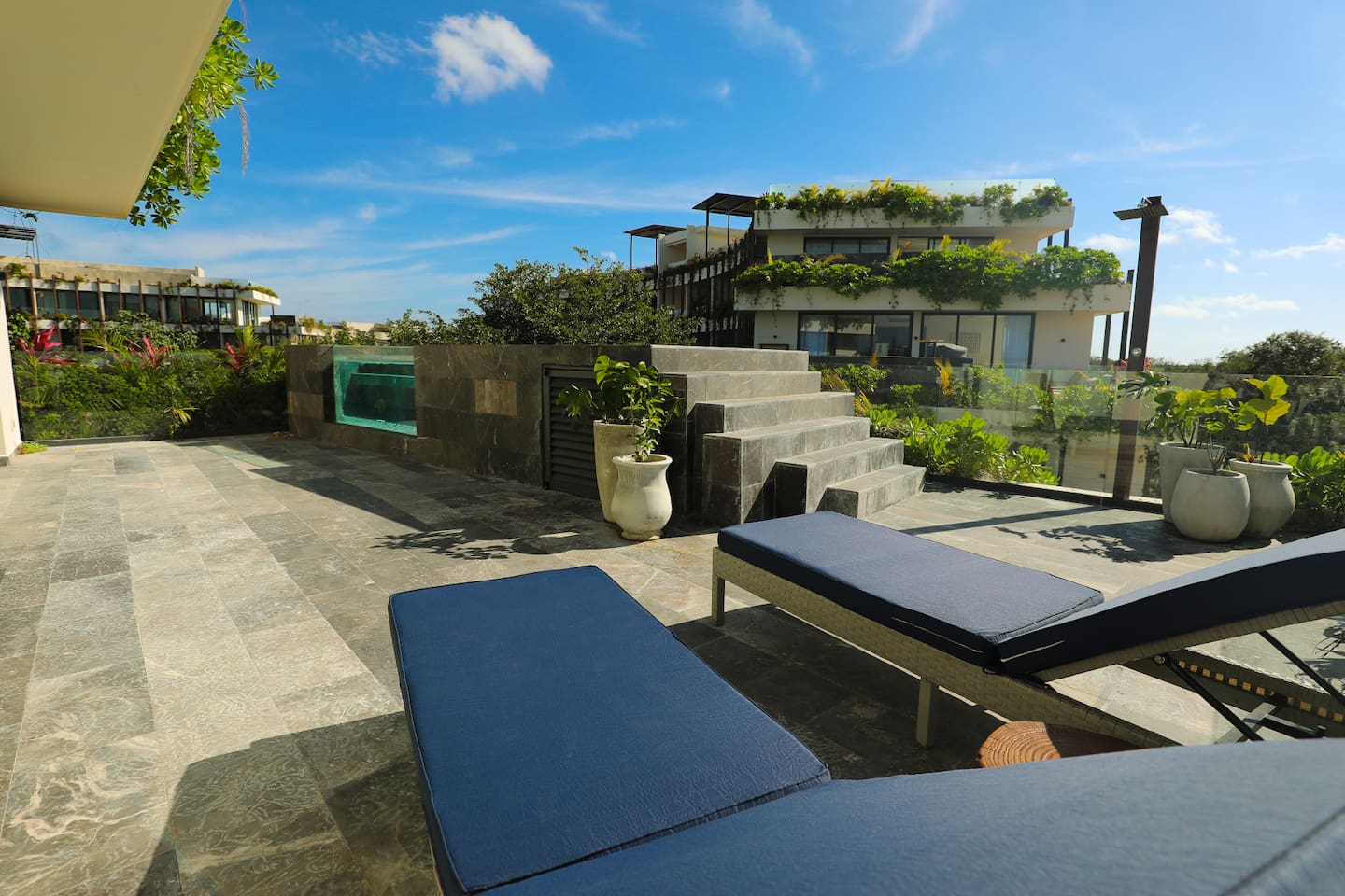 Lounge at your private outdoor pool and patio 