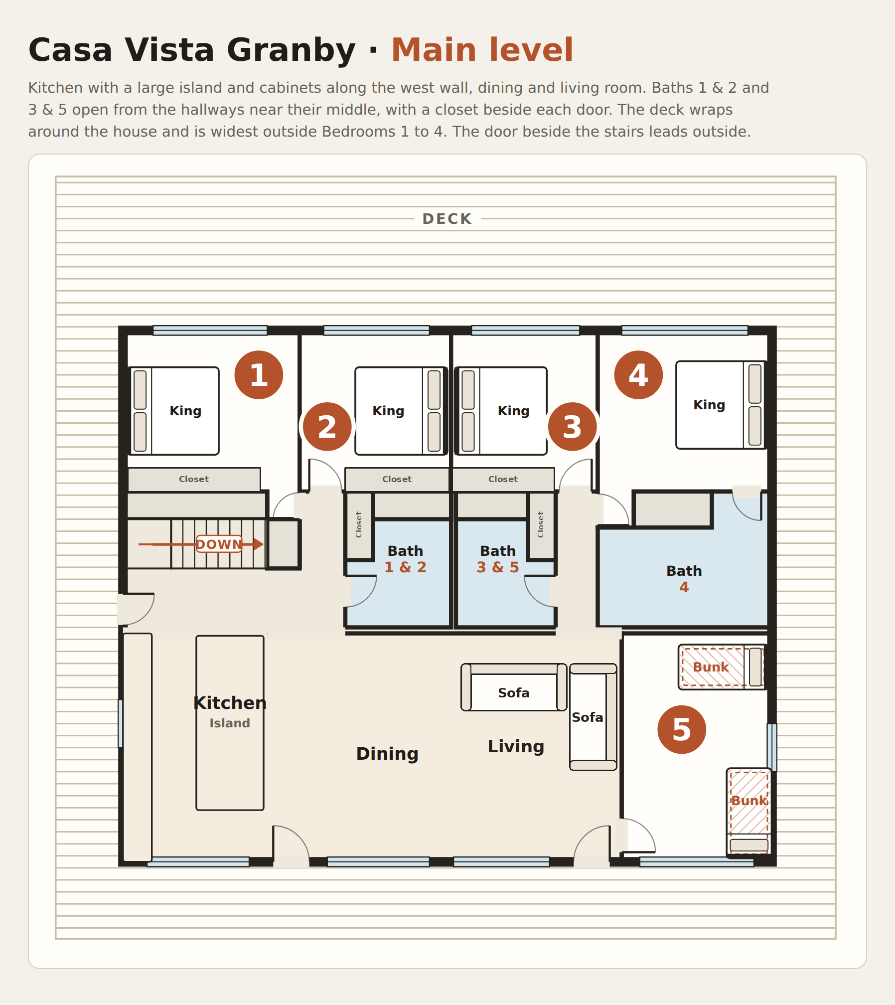 Main level floor plan