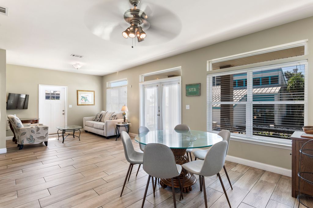 First Floor: Dining area with a round table seating 6—perfect for meals and gatherings.