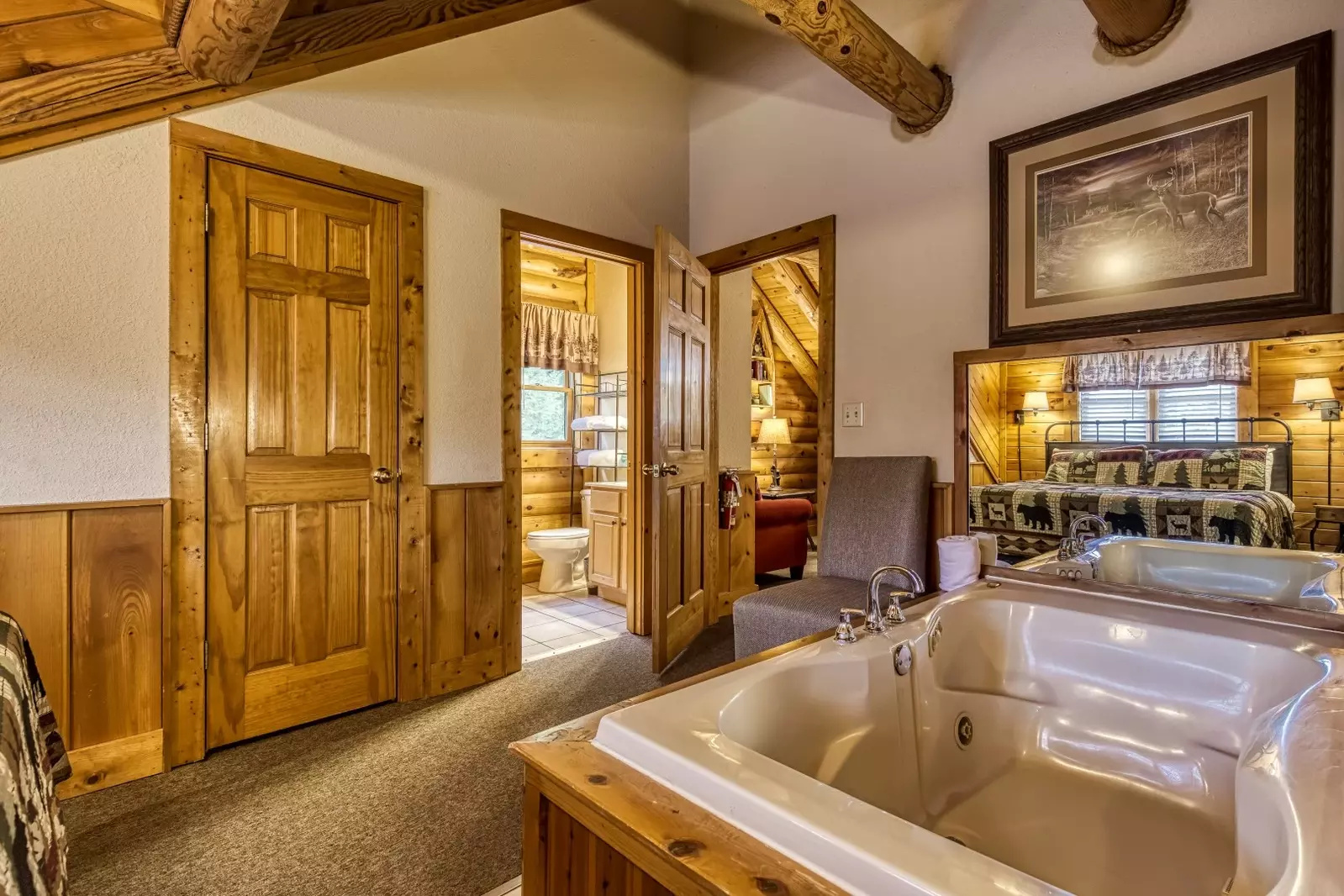 Master bedroom with jacuzzi tub