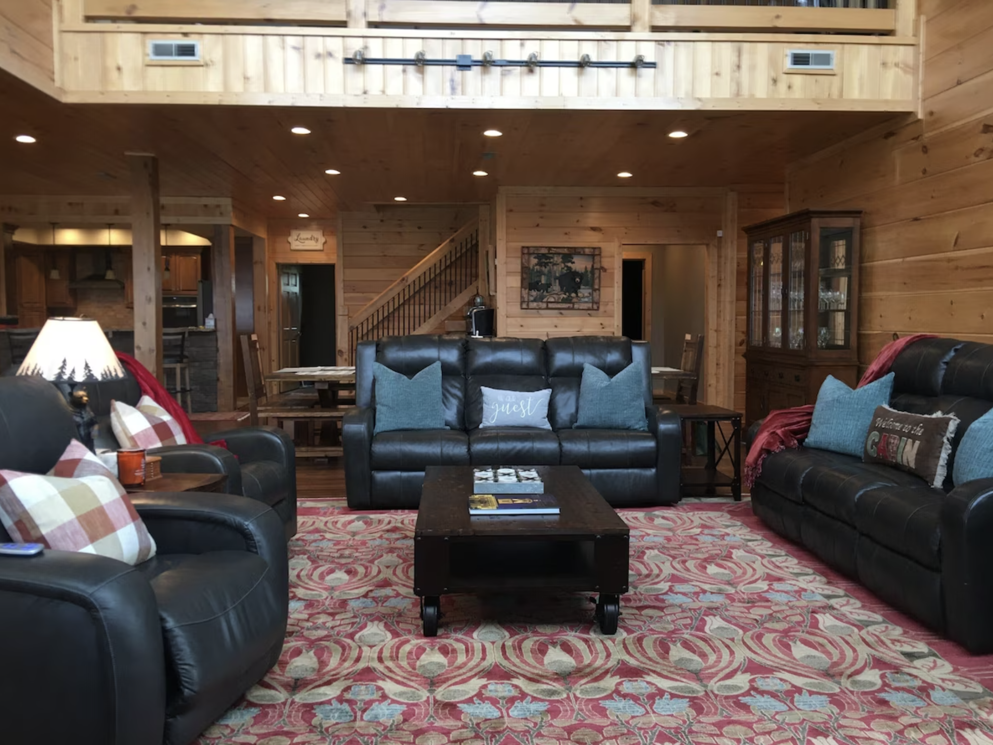 Plenty of seating options for watching tv at Soaring Eagle Chalet!