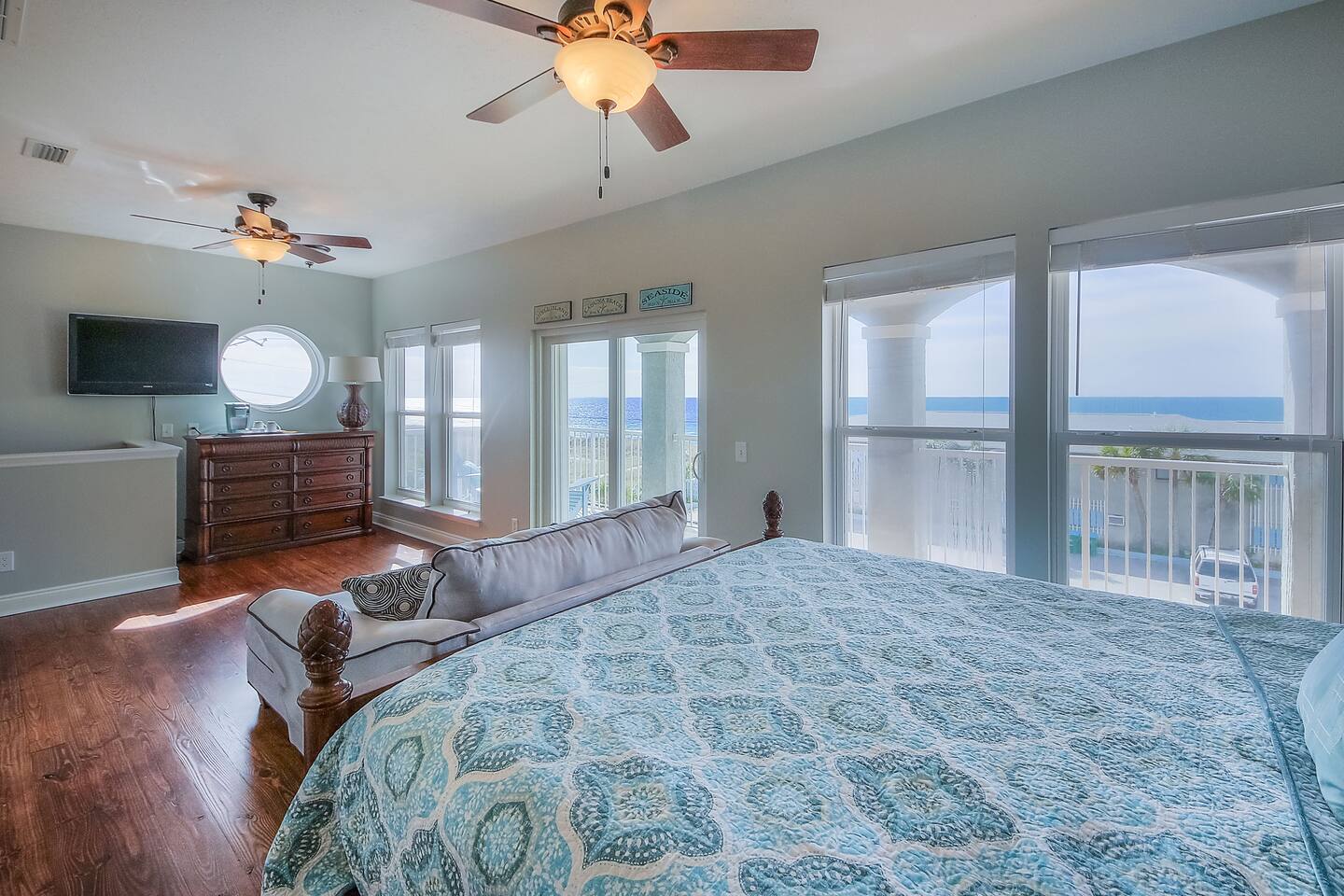 Check out these ocean views from the master bed!