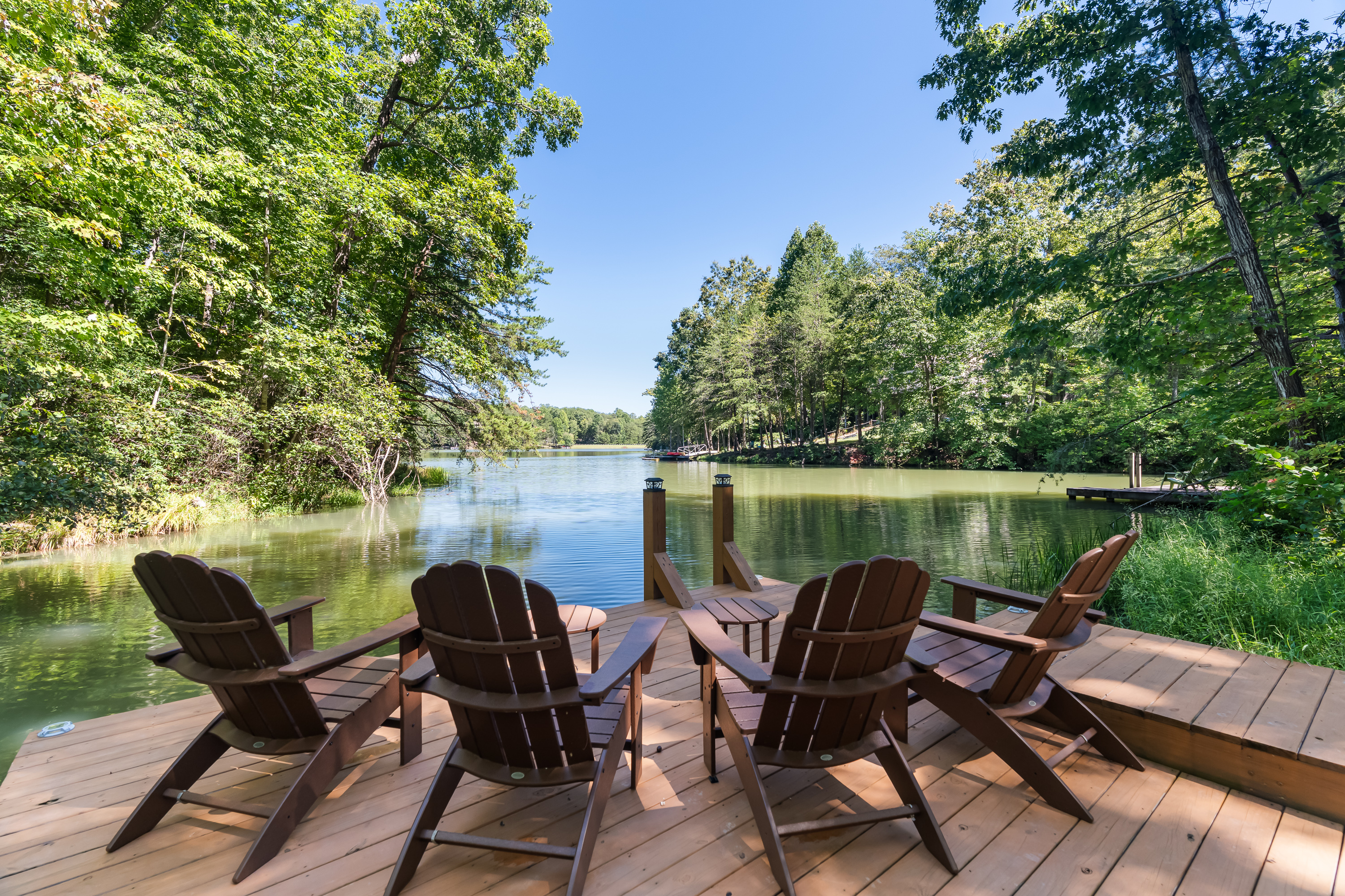 View of the lake from the dock.