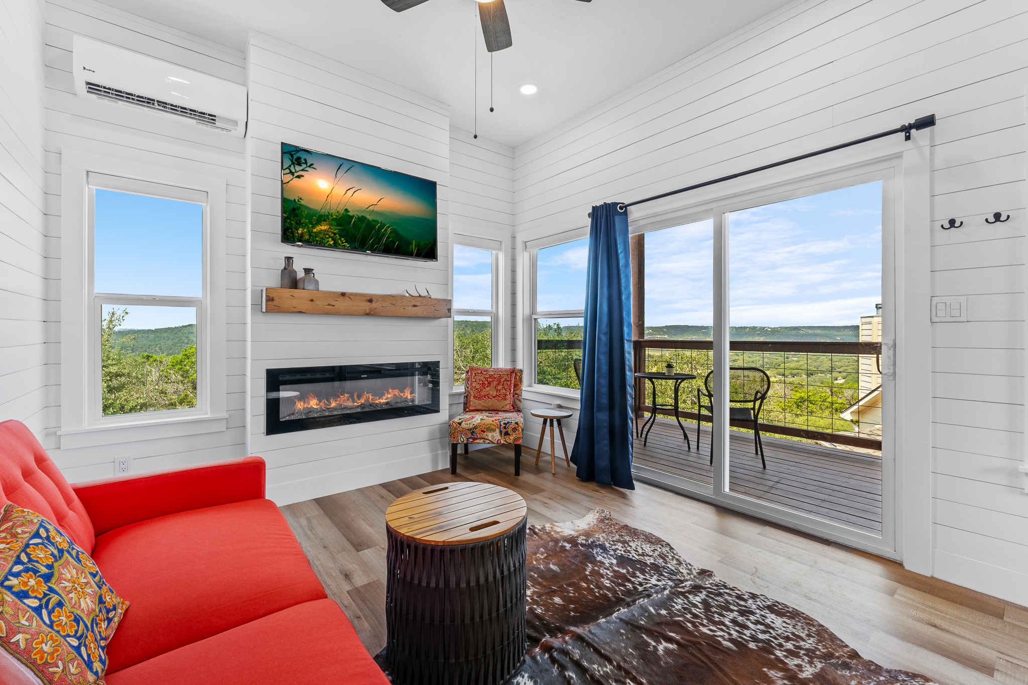 Bright, open living area with style