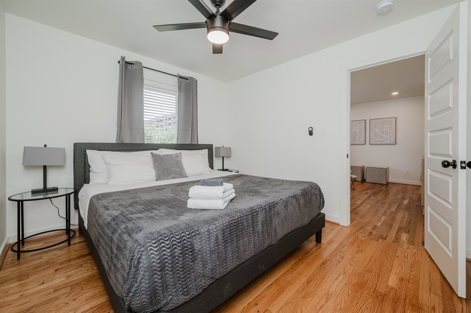 Feel relaxed and rested in Unit D's second King bedroom.