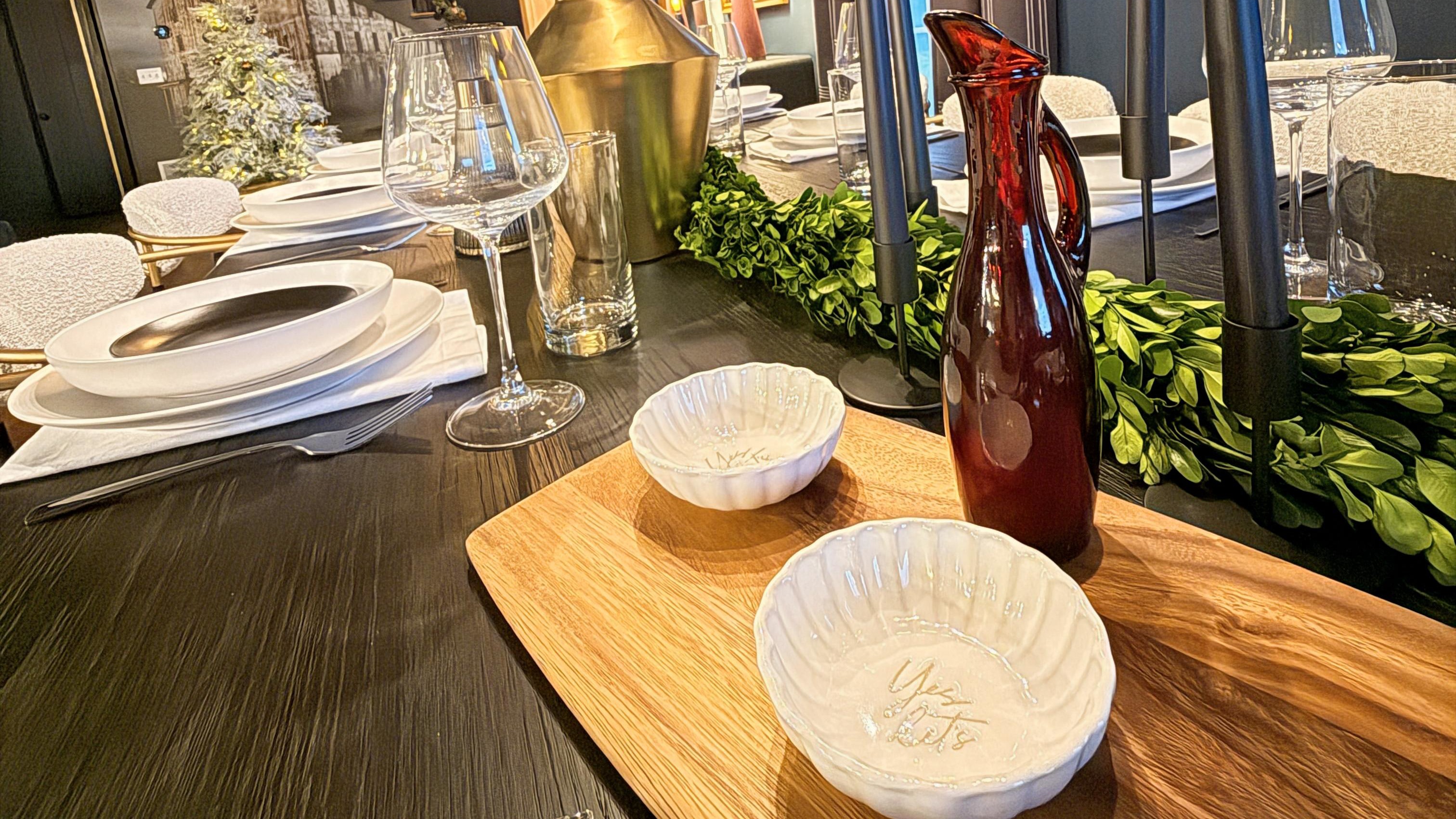 A dining table made for stories, laughter, and a perfect pour after a day on the trail.