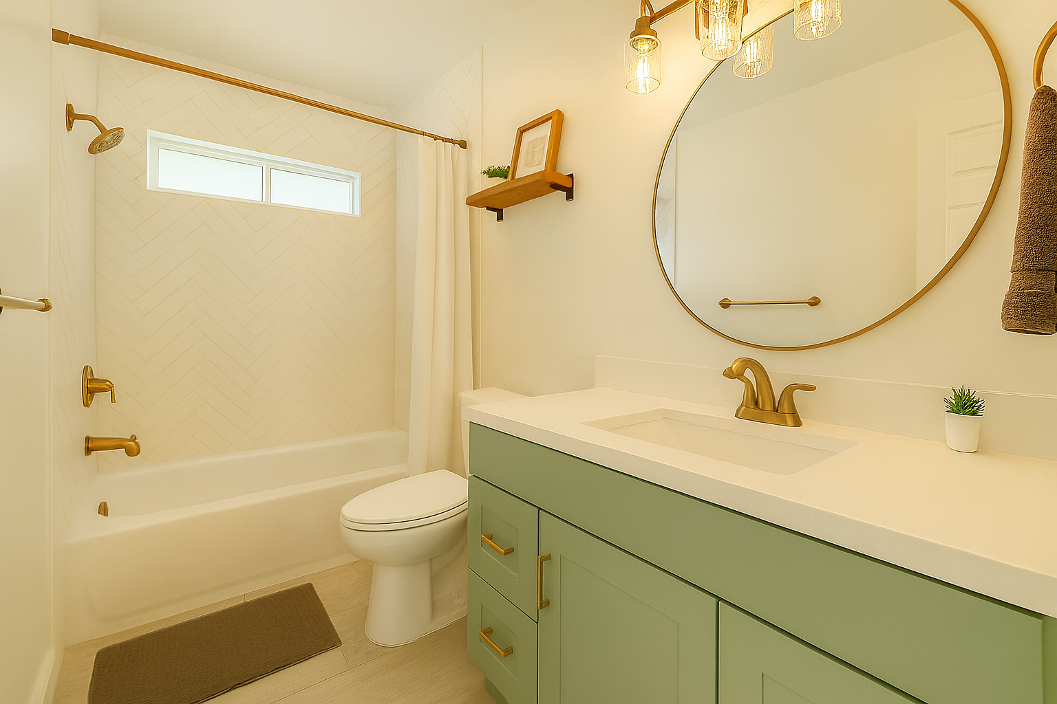 Full Bathroom 2 of 3 | Representative Interior. Finishes and decor vary by Unit