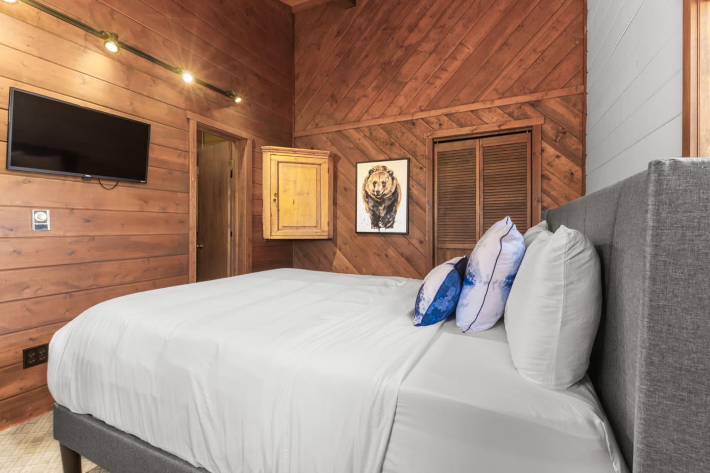 Lower Level Queen Bedroom 3 with HDTV