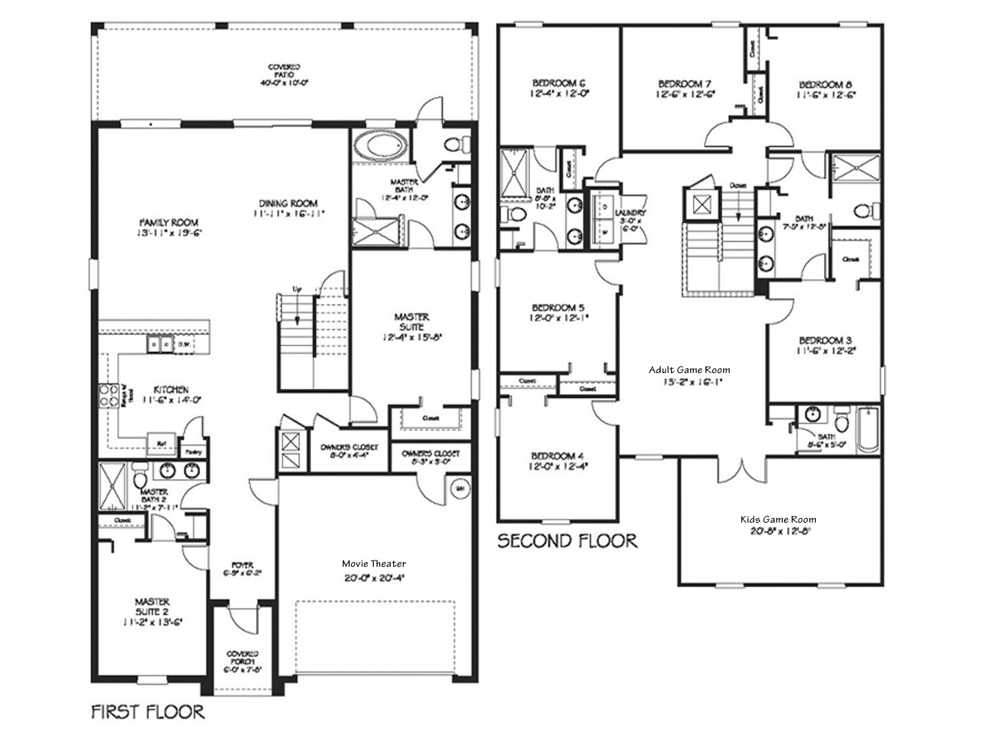 Floor Plan-The Above And Following BRs/Baths Labeled Per Plan