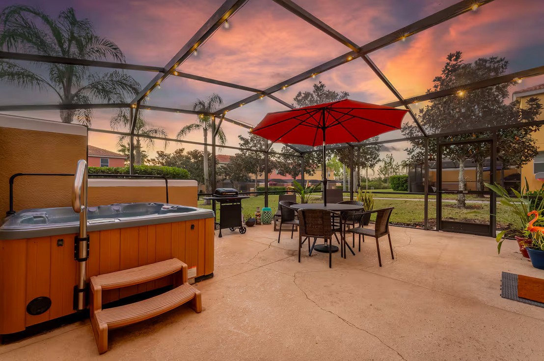 Enjoy the private hot tub on the back patio if you don't want to walk to the resort.