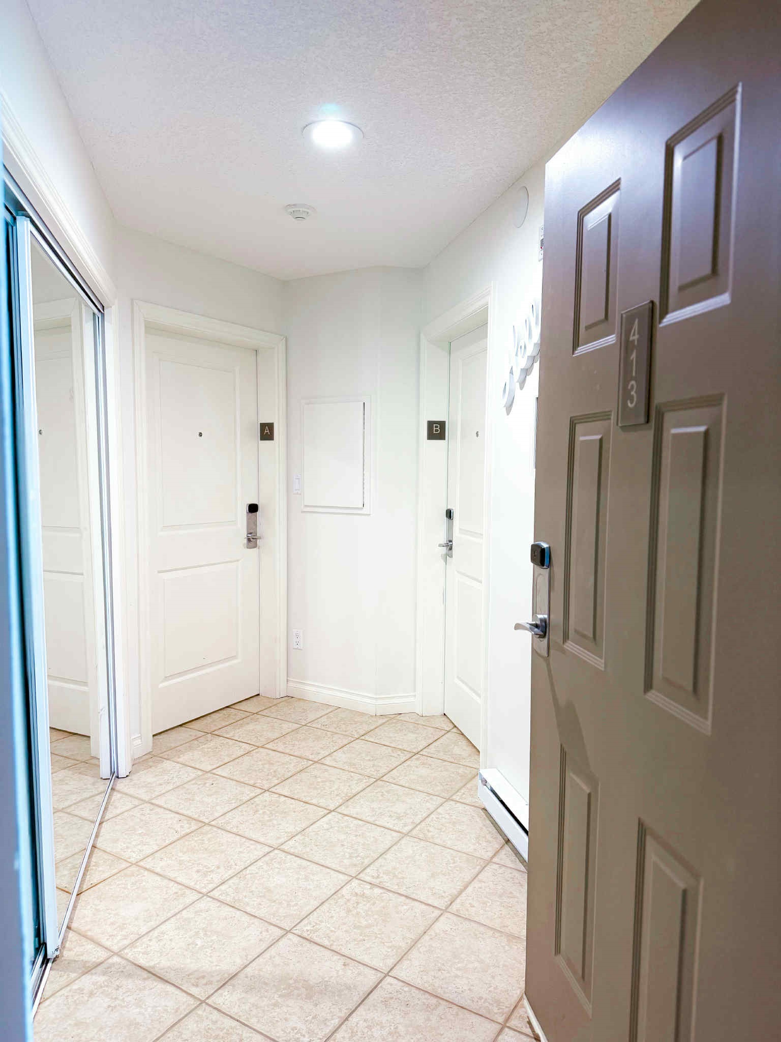 PRIVATE Hallway that connects Unit A and Unit B.