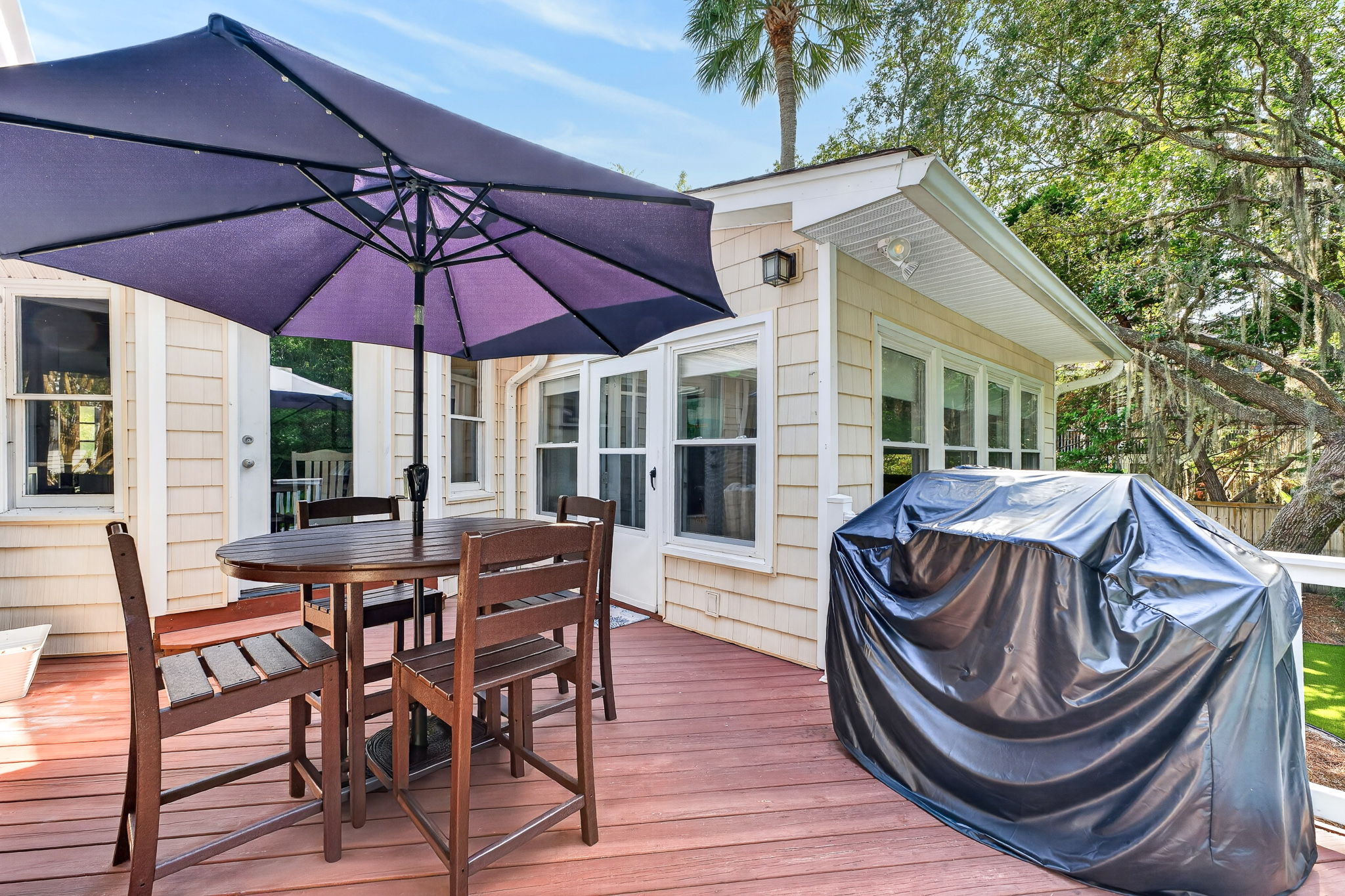 Back deck | IOP Poolside Paradise | 112 Sparrow Drive | Isle of Palms, SC | IOP Escapes