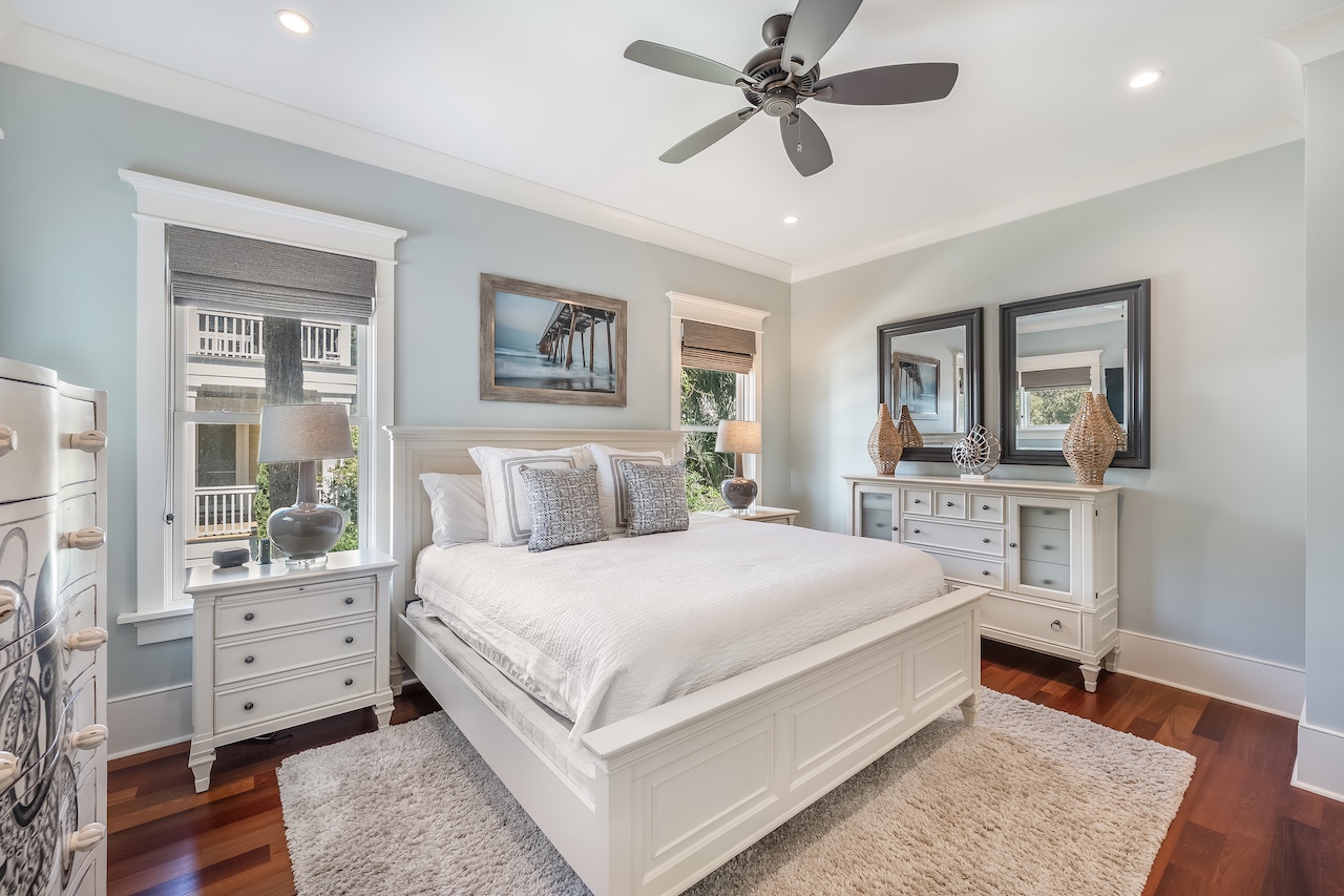 Bedroom 4:  King Bed + Ensuite + TV Shore Thing | 4001 Palm Blvd | Isle of Palms, SC | IOP Escapes
