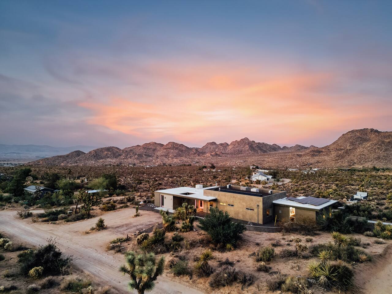 Welcome to your private desert retreat in Joshua Tree, where modern comfort meets breathtaking mountain views.