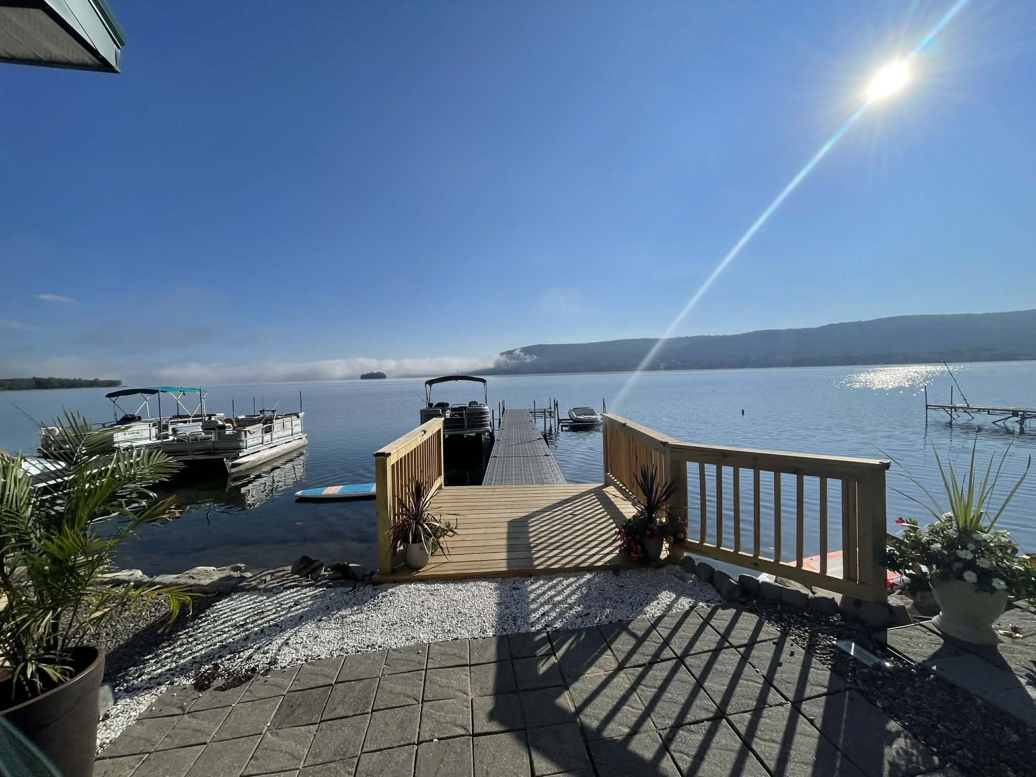 Dock and waterfront at Lakehouse Retreat