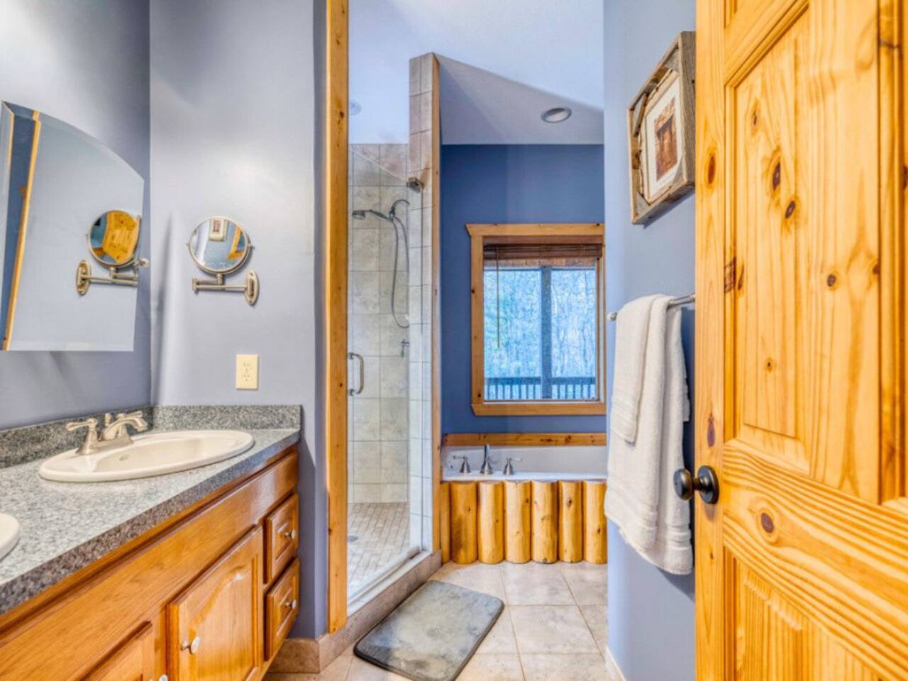 View the ensuite bathroom on the main floor from a different perspective.