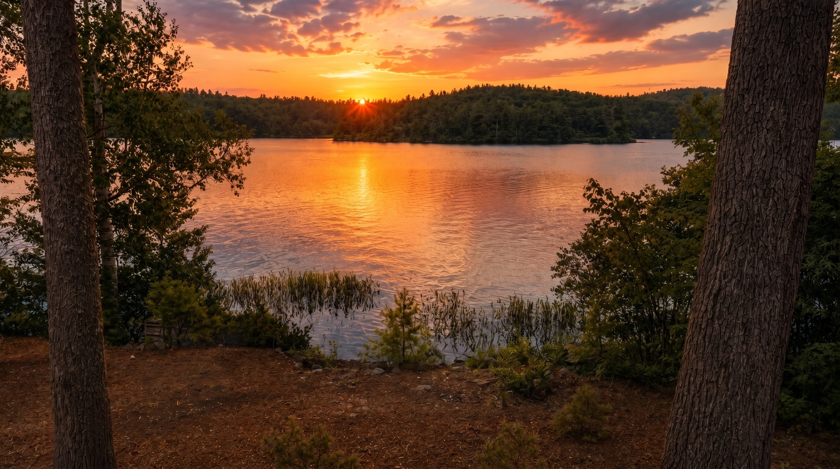 Sunset at the Lake. 