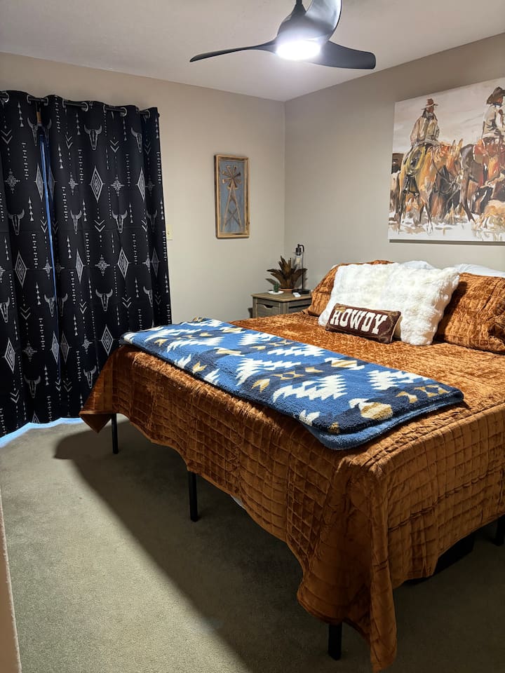 King sized bed in Primary Bedroom