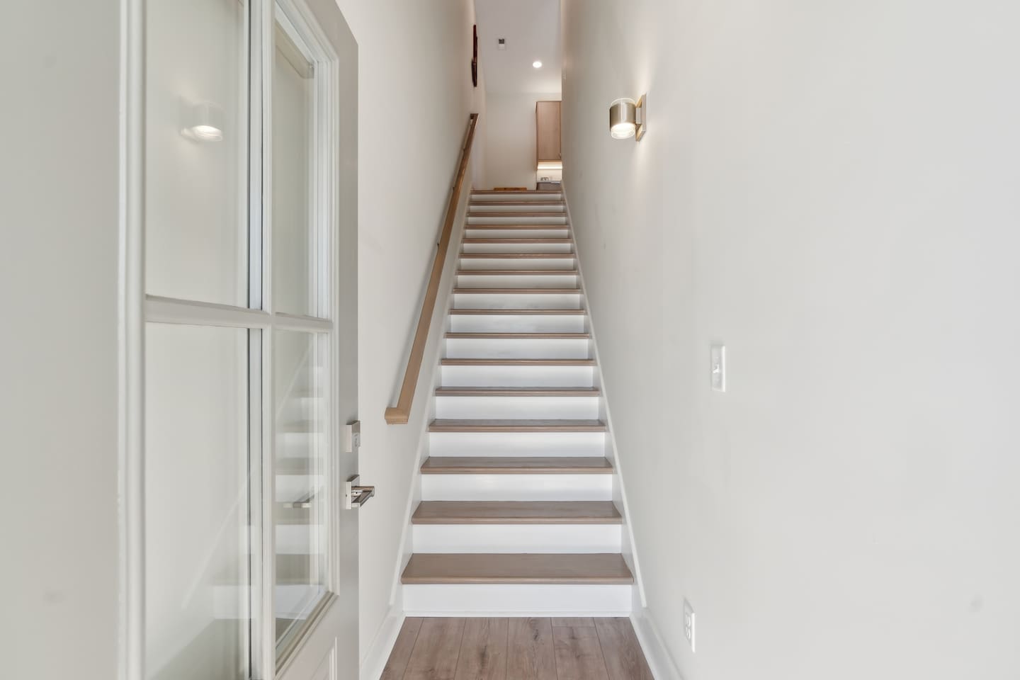 17 steps to access this second floor apartment. 