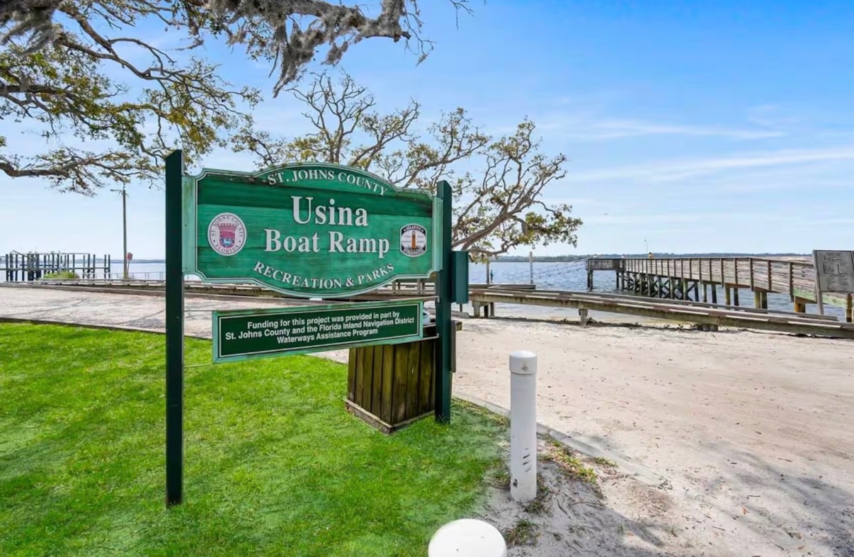 Usina Boat ramp to launch your boat down the street and over one block. 