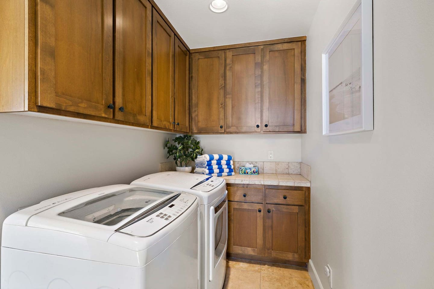 There is also a private washer and dryer in the condo down near the entry.