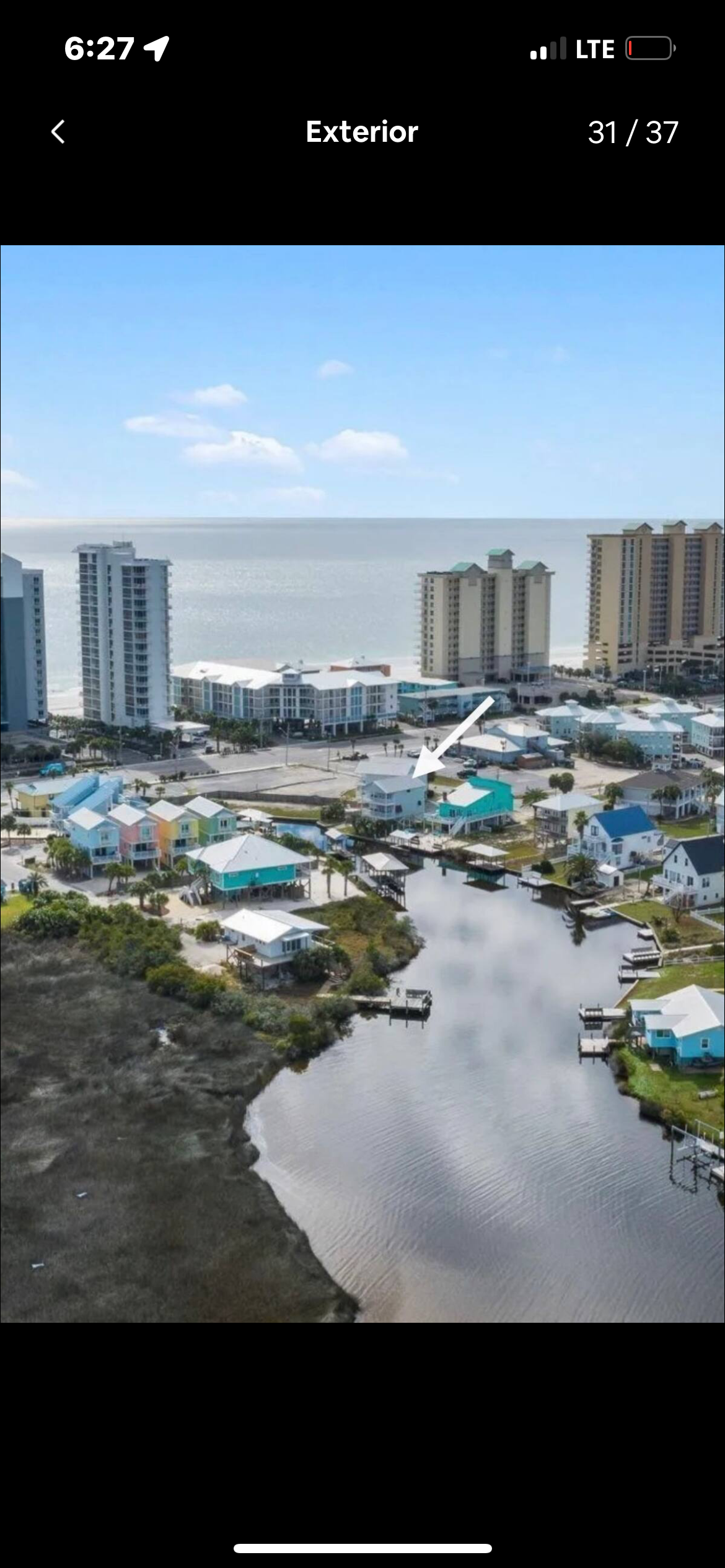 We are across from the Gulf in a quaint neighborhood