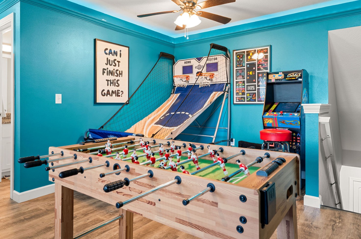 Awesome game room for endless hours of family fun!