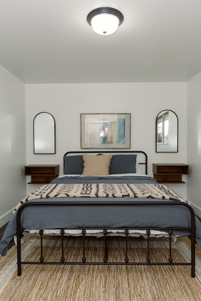 Master bedroom with queen bed