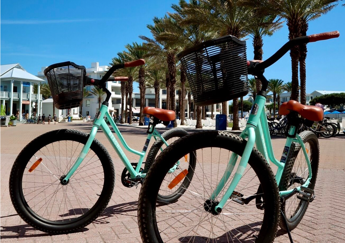 Explore 30A the local way — 4 adult bikes included.