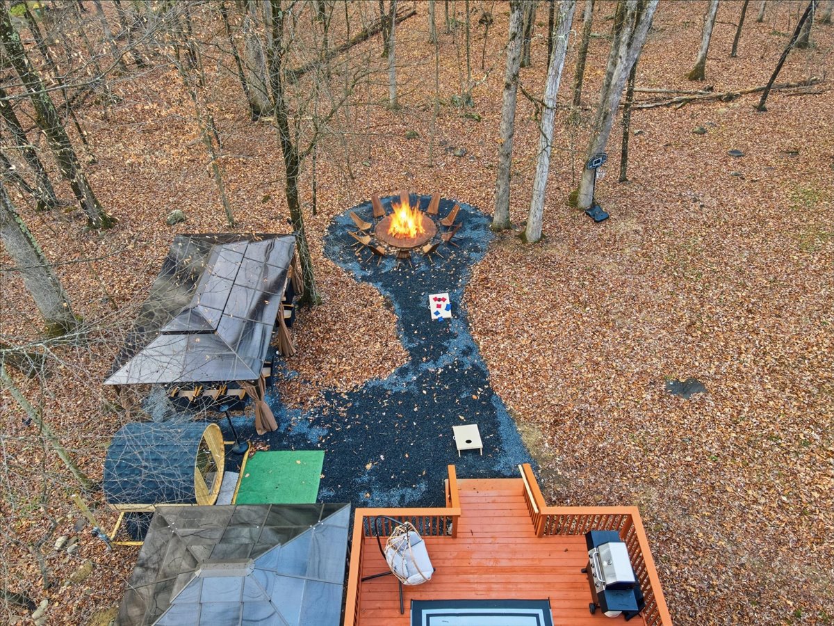 Overview of yard and outdoor amenities