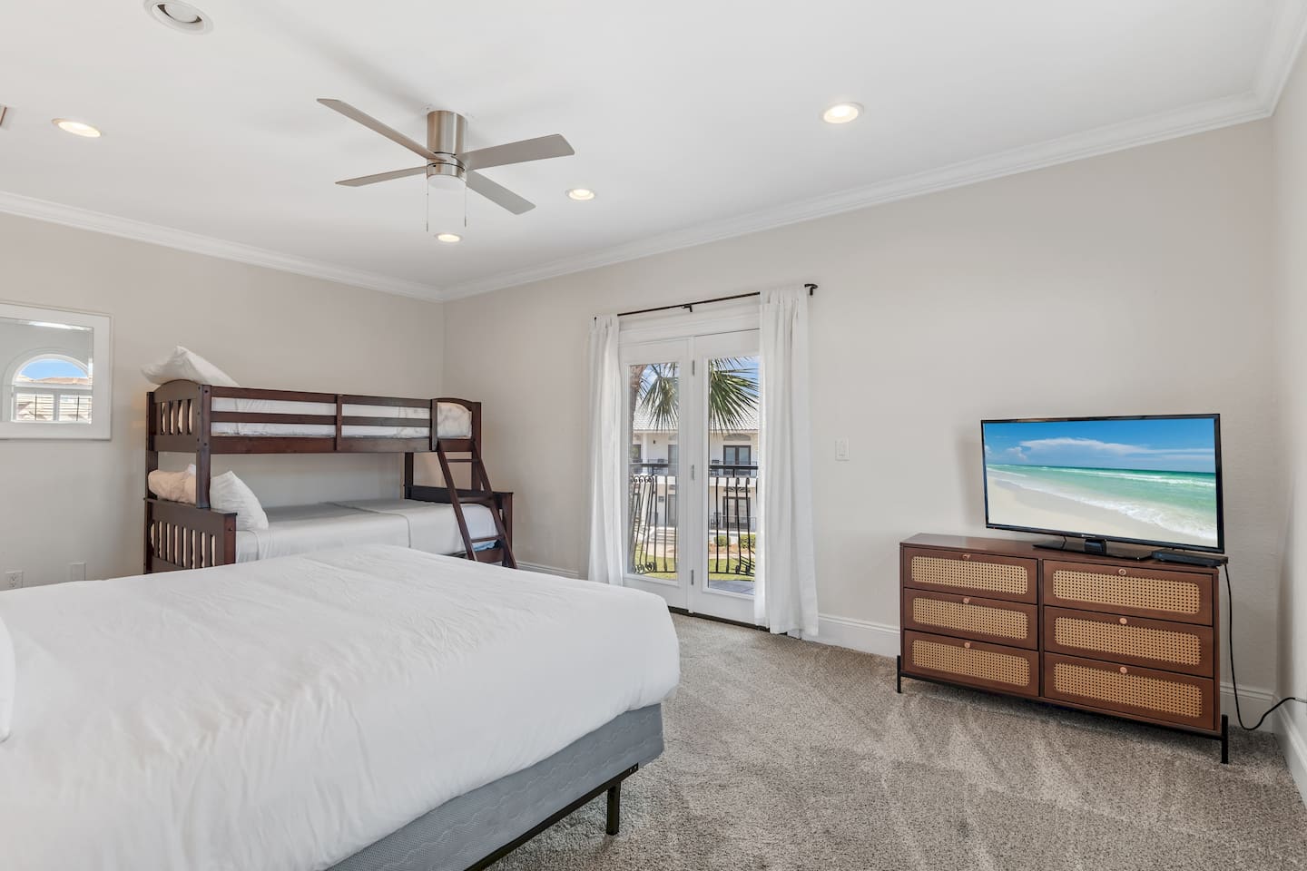 Bedroom 5 — king bed with twin bunks