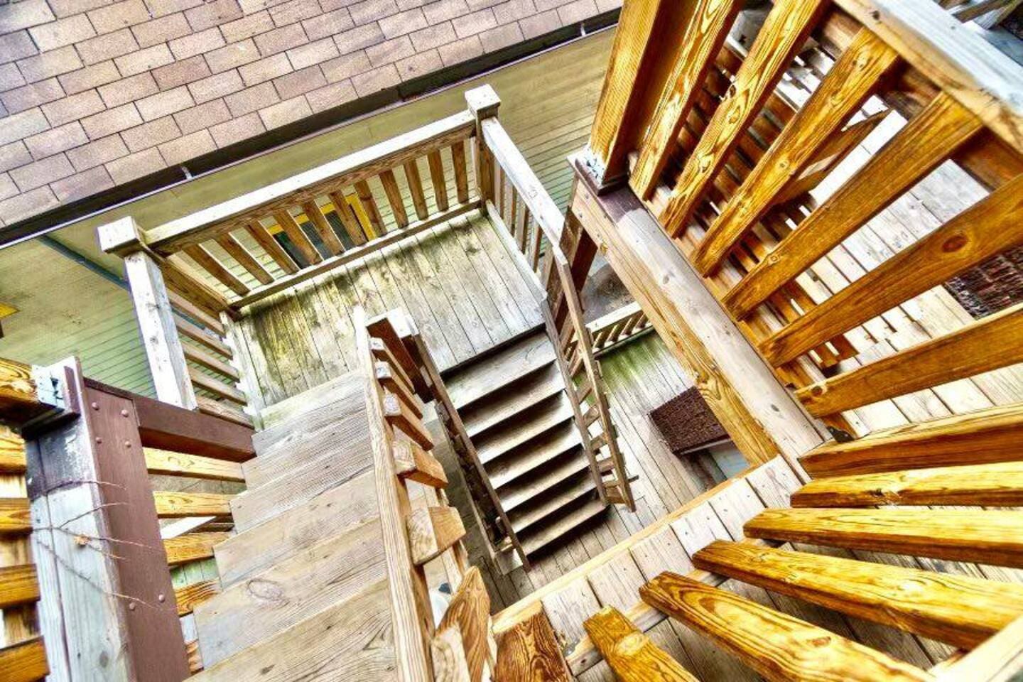 Stairs.