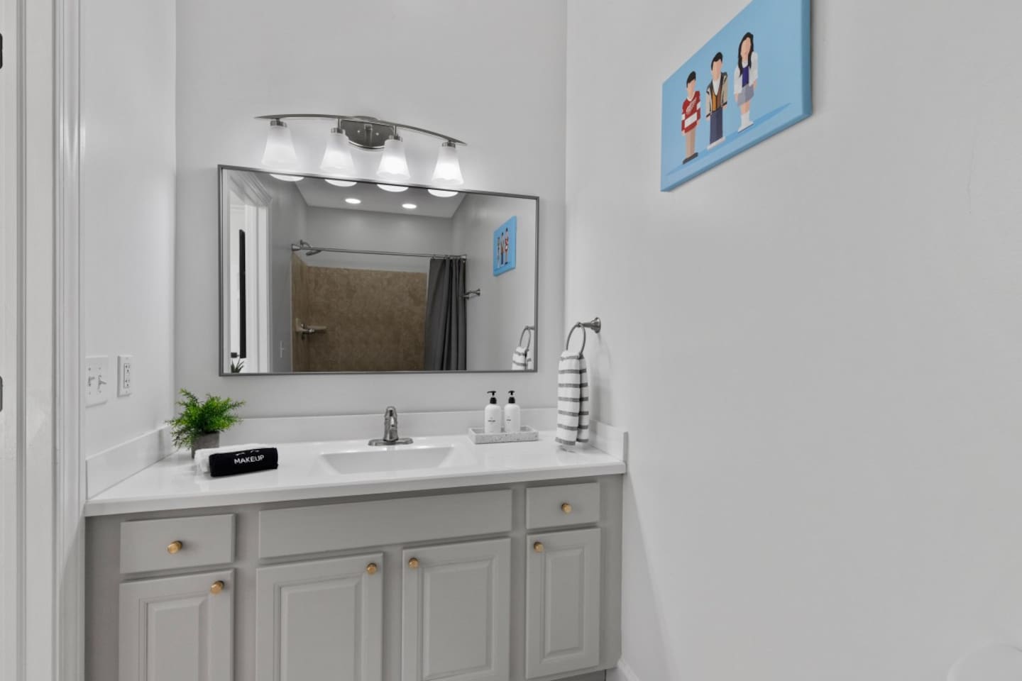 Stylish bathroom oasis—perfect for your stay!